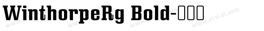 WinthorpeRg Bold字体转换